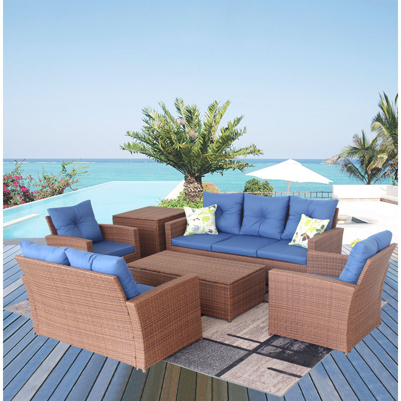 Latitude Run B3 4 Pieces Outdoor Furniture Complete Patio Cushion